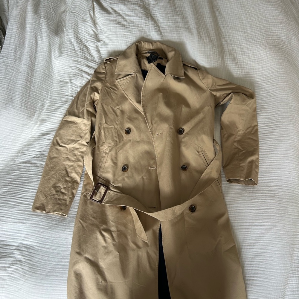 Jcrew classic tan trench coat